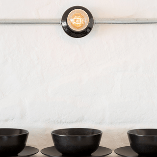 BLACK CERAMIC WALL & CEILING LAMP - DYKE & DEAN