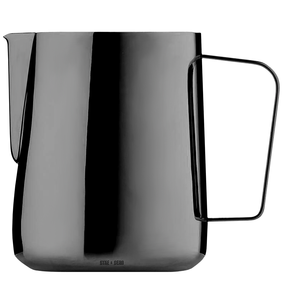 BLACK COFFEE MILK FROTHING JUG & PITCHER 600ML - DYKE & DEAN