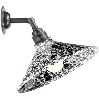 BLACK CONE SHADE SPLATTERWARE WALL LAMP - DYKE & DEAN