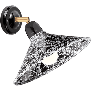 BLACK ENAMEL ELBOW BLACK CERAMIC LAMP - DYKE & DEAN