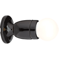 BLACK FIXED STUBBY CERAMIC LAMP - DYKE & DEAN