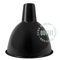 BLACK LONG NECK ENAMEL SHADE DOMES OUTLET - DYKE & DEAN