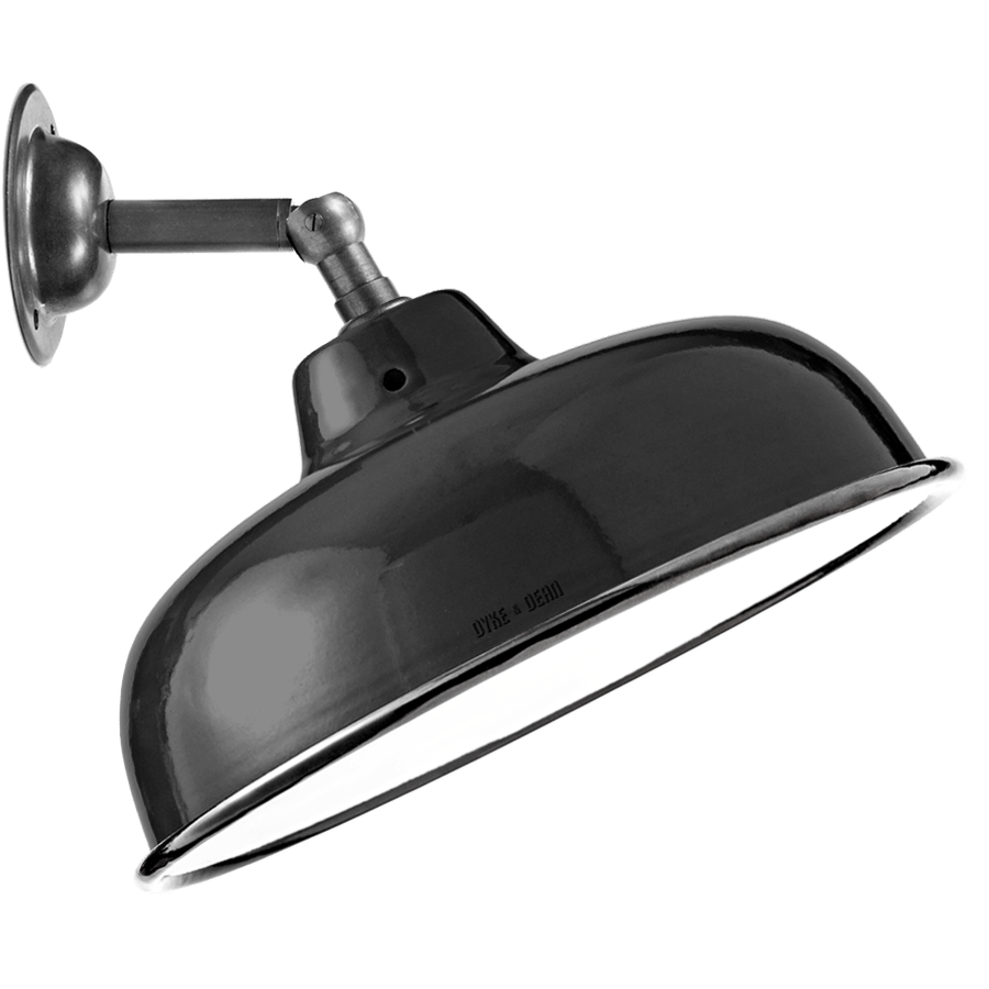 BLACK NECK VENT SHADE WALL LAMP - DYKE & DEAN
