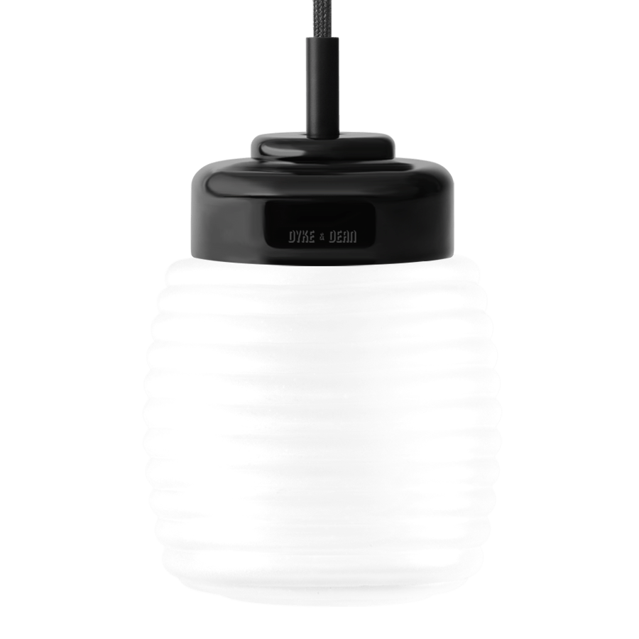 BLACK PORCELAIN CERAMIC PENDANT - OTHER LIGHTS - DYKE & DEAN  - Homewares | Lighting | Modern Home Furnishings