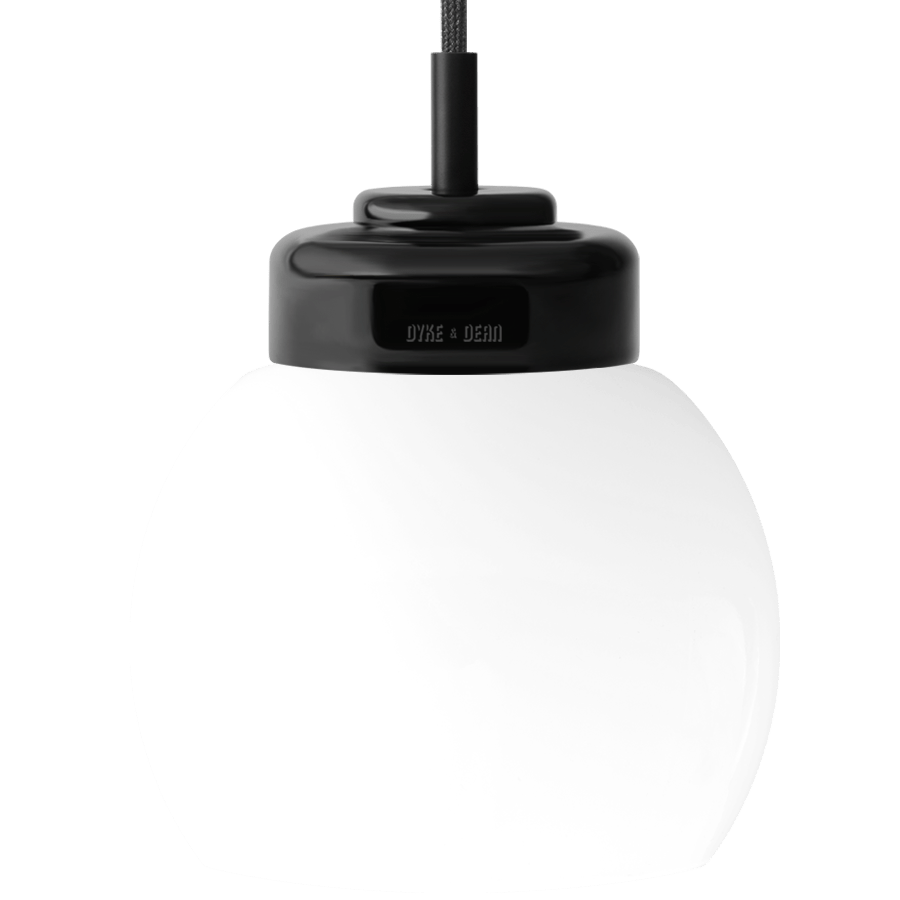 BLACK PORCELAIN CERAMIC PENDANT - OTHER LIGHTS - DYKE & DEAN  - Homewares | Lighting | Modern Home Furnishings