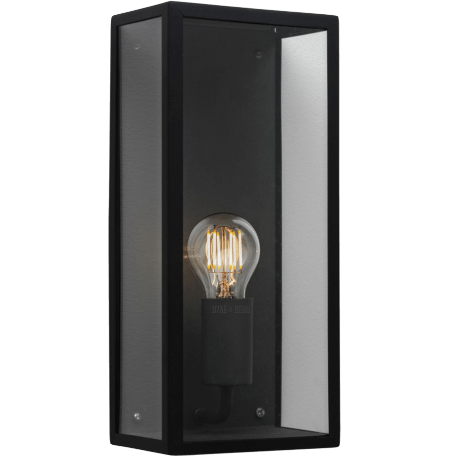 BLACK RECTANGLE BOX WALL LIGHT - BATHROOM / OUTDOOR LIGHTS - DYKE & DEAN  - Homewares | Lighting | Modern Home Furnishings