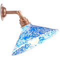 BLUE CONE SHADE SPLATTERWARE WALL LAMP - WALL LIGHTS - DYKE & DEAN  - Homewares | Lighting | Modern Home Furnishings