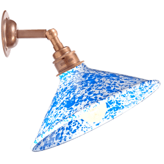 BLUE CONE SHADE SPLATTERWARE WALL LAMP - WALL LIGHTS - DYKE & DEAN  - Homewares | Lighting | Modern Home Furnishings