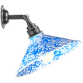 BLUE CONE SHADE SPLATTERWARE WALL LAMP - WALL LIGHTS - DYKE & DEAN  - Homewares | Lighting | Modern Home Furnishings