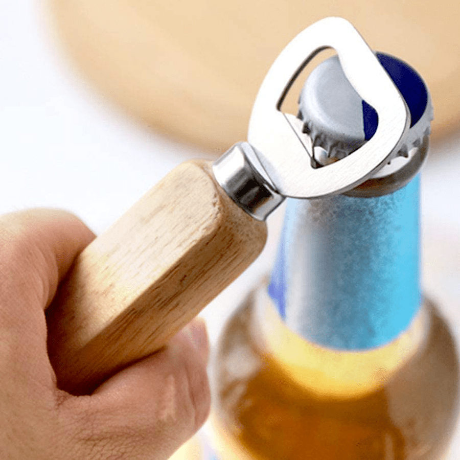 BOTTLE OPENER BEECHWOOD HANDLE - DYKE & DEAN