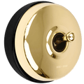 BRASS 2 WAY TOGGLE WALL SWITCH BLACK - DYKE & DEAN