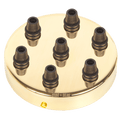 BRASS 7 WAY CABLE CEILING ROSE - DYKE & DEAN