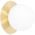 BRASS DISC GLOBE WALL LIGHT - DYKE & DEAN