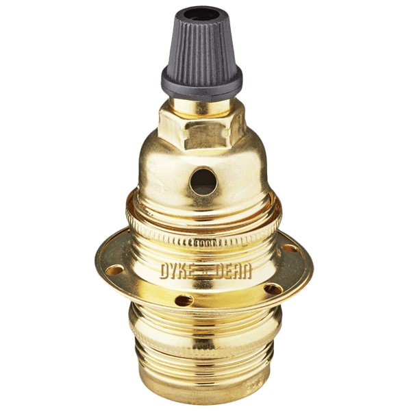 BRASS E14 SMALL SCREW BULB HOLDER - DYKE & DEAN