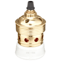 BRASS E40 BULB HOLDER CERAMIC BASE - DYKE & DEAN