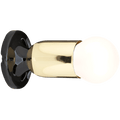 BRASS FIXED STUBBY CERAMIC LAMP - DYKE & DEAN