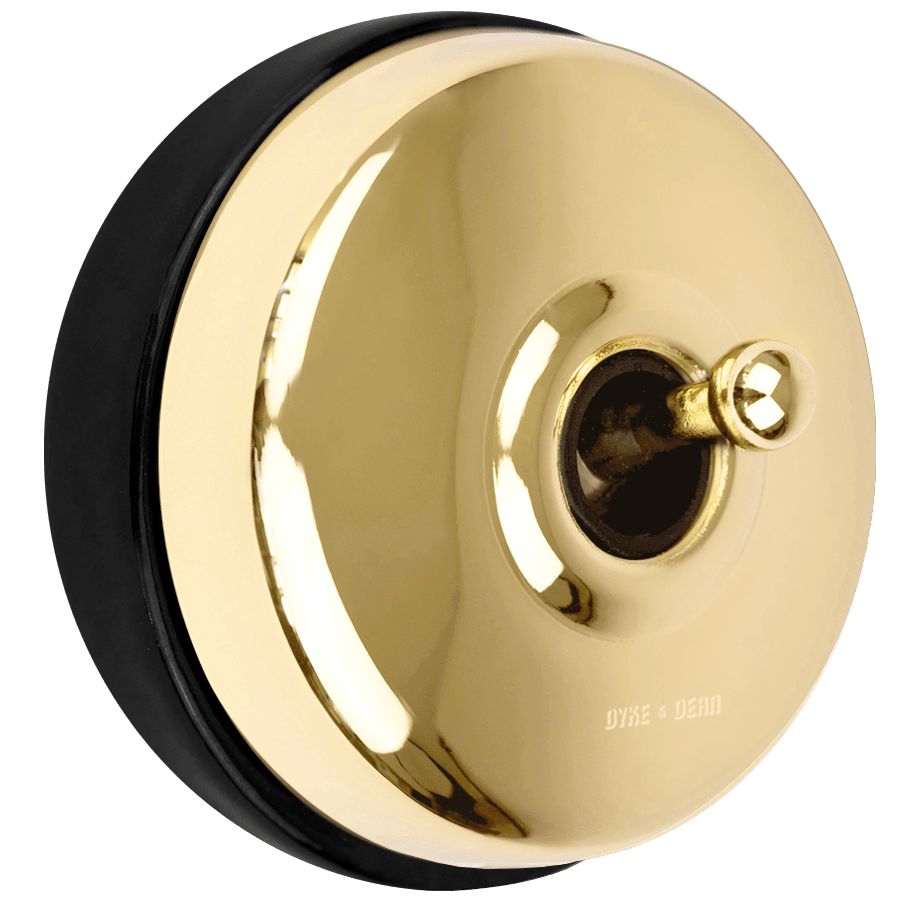 BRASS INTERMEDIATE WALL SWITCHES BLACK - DYKE & DEAN