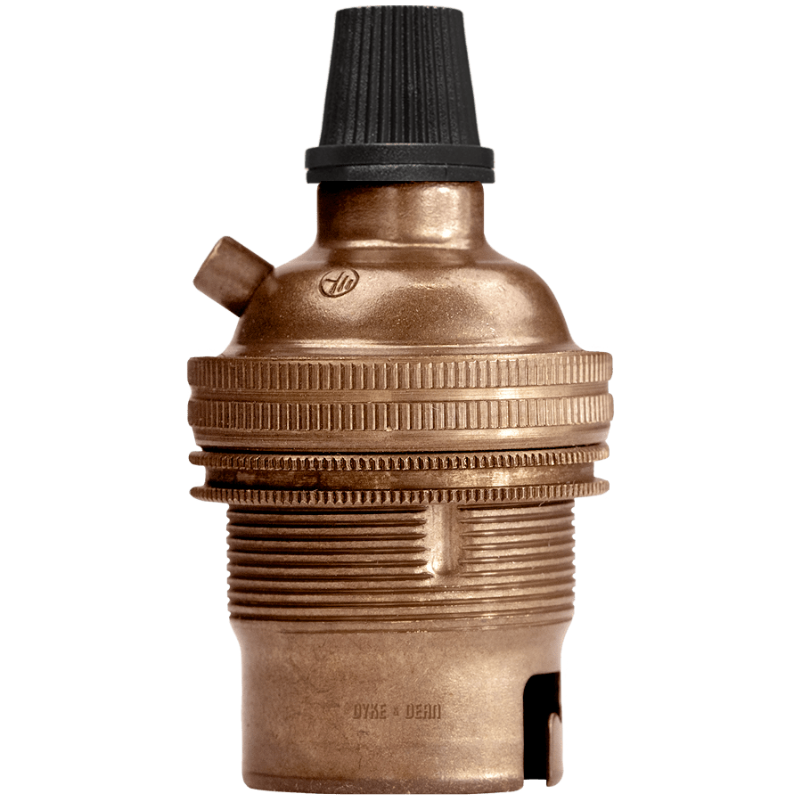 BRONZE EFFECT BAYONET BULB HOLDER - DYKE & DEAN