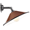 BROWN SMALL CONE SHADE WALL LAMP - DYKE & DEAN