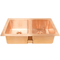 BRUSHED COPPER DOUBLE RECESSED SINK - DYKE & DEAN