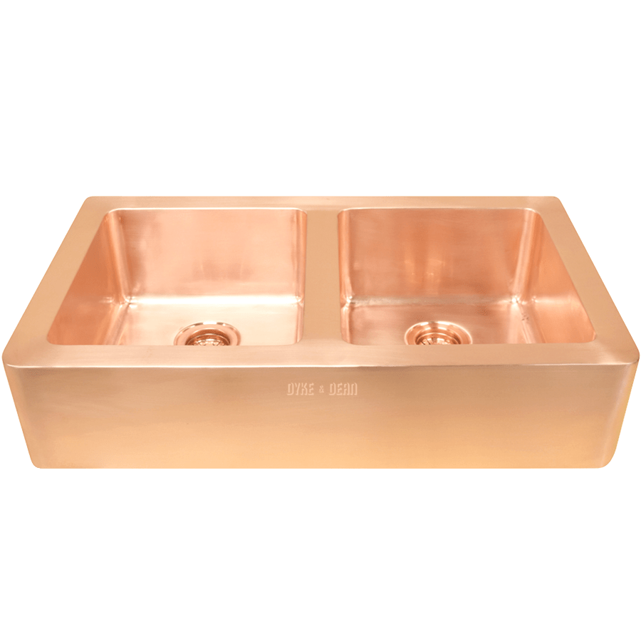 BRUSHED COPPER DOUBLE SINK - DYKE & DEAN