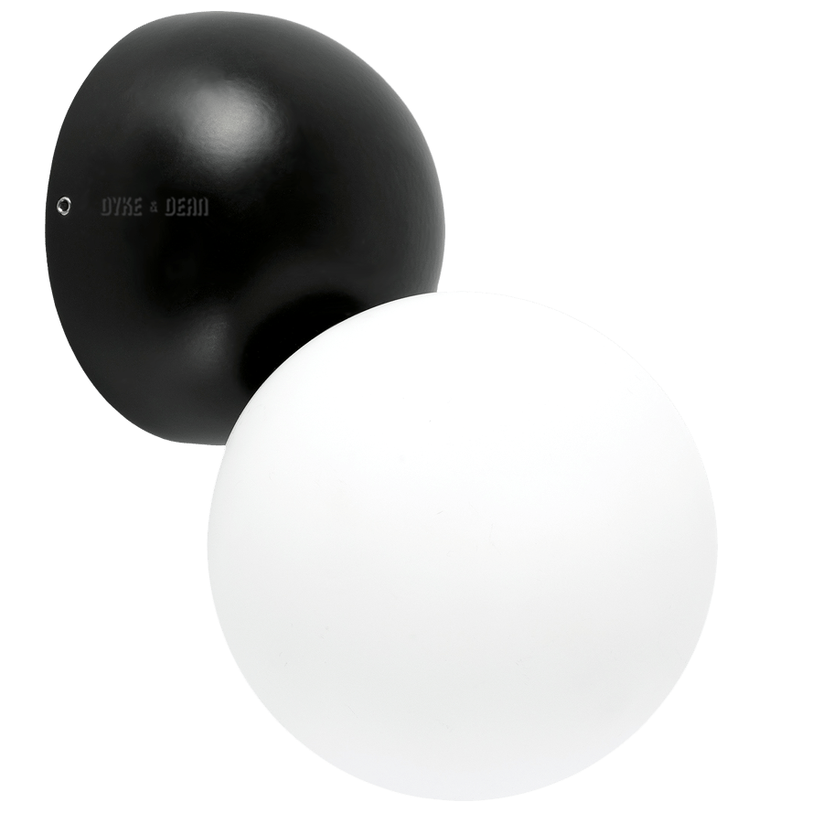 BUD GLOBE OPAL LAMP BLACK - DYKE & DEAN