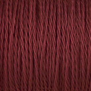 BURGUNDY TWISTED FABRIC CABLE - DYKE & DEAN