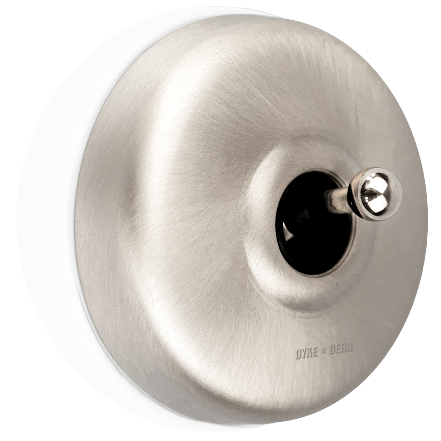 BUSHED STEEL 2 WAY TOGGLE WALL SWITCH - DYKE & DEAN