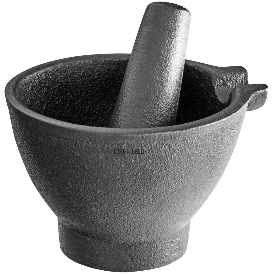 CAST IRON PESTLE & MORTAR DYKE & DEAN