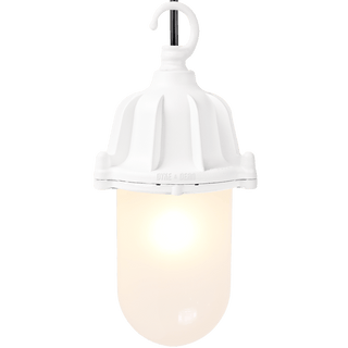 CAST LANTERN FROSTED PENDANT WHITE - DYKE & DEAN