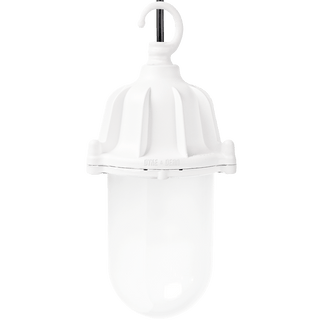 CAST LANTERN FROSTED PENDANT WHITE - DYKE & DEAN