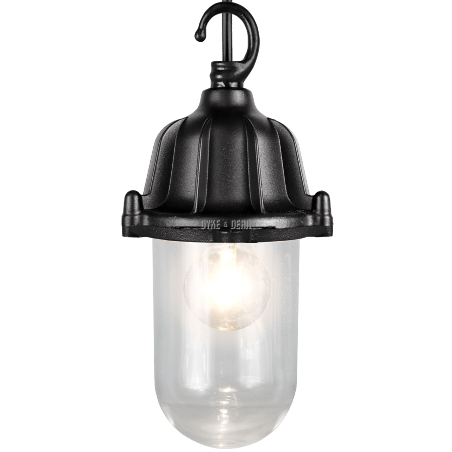 CAST LANTERN PENDANT BLACK BRASS CABLE GLAND - DYKE & DEAN