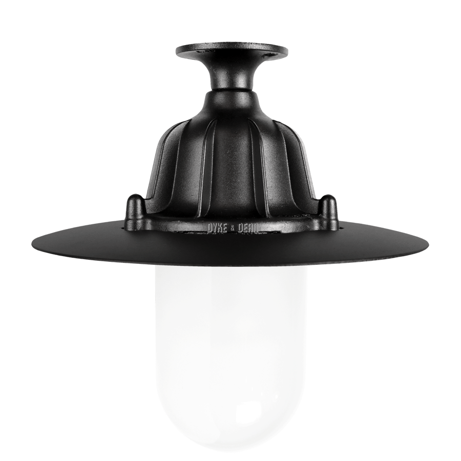 CAST LANTERN PENDANT FIXED FROSTED BLACK - DYKE & DEAN