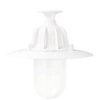 CAST LANTERN PENDANT WHITE FROSTED FIXED - DYKE & DEAN