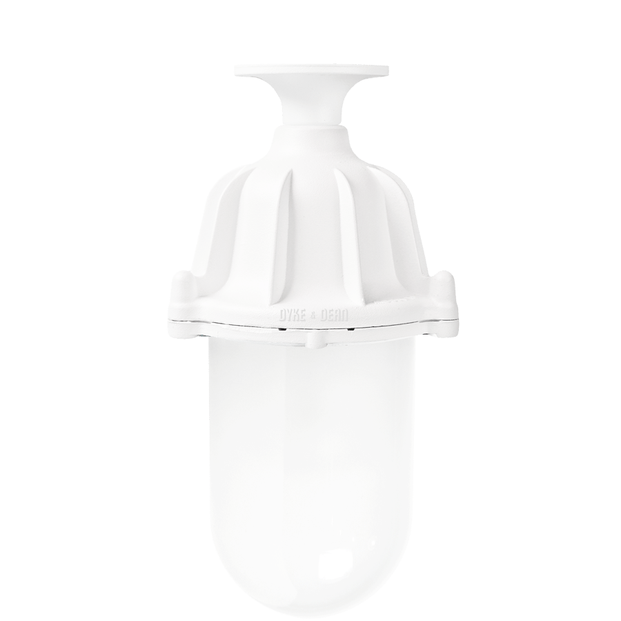 CAST LANTERN PENDANT WHITE FROSTED FIXED - DYKE & DEAN