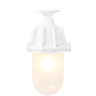 CAST LANTERN PENDANT WHITE FROSTED FIXED - DYKE & DEAN
