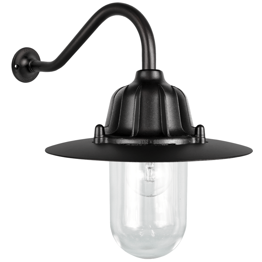 CAST SWAN NECK SHADED LANTERN BLACK - DYKE & DEAN