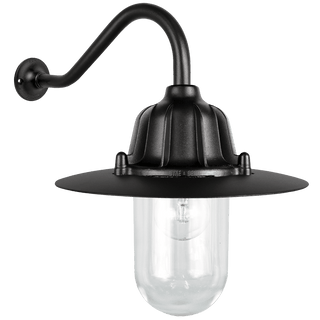 CAST SWAN NECK SHADED LANTERN BLACK - DYKE & DEAN