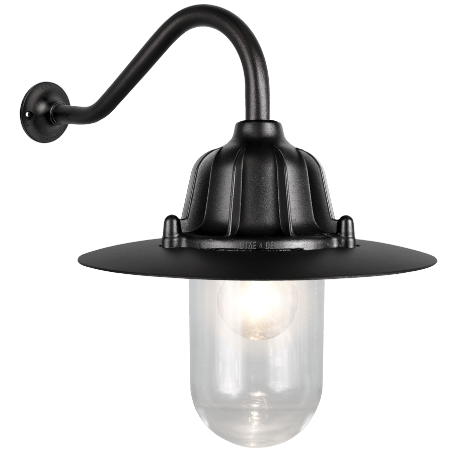 CAST SWAN NECK SHADED LANTERN BLACK - DYKE & DEAN