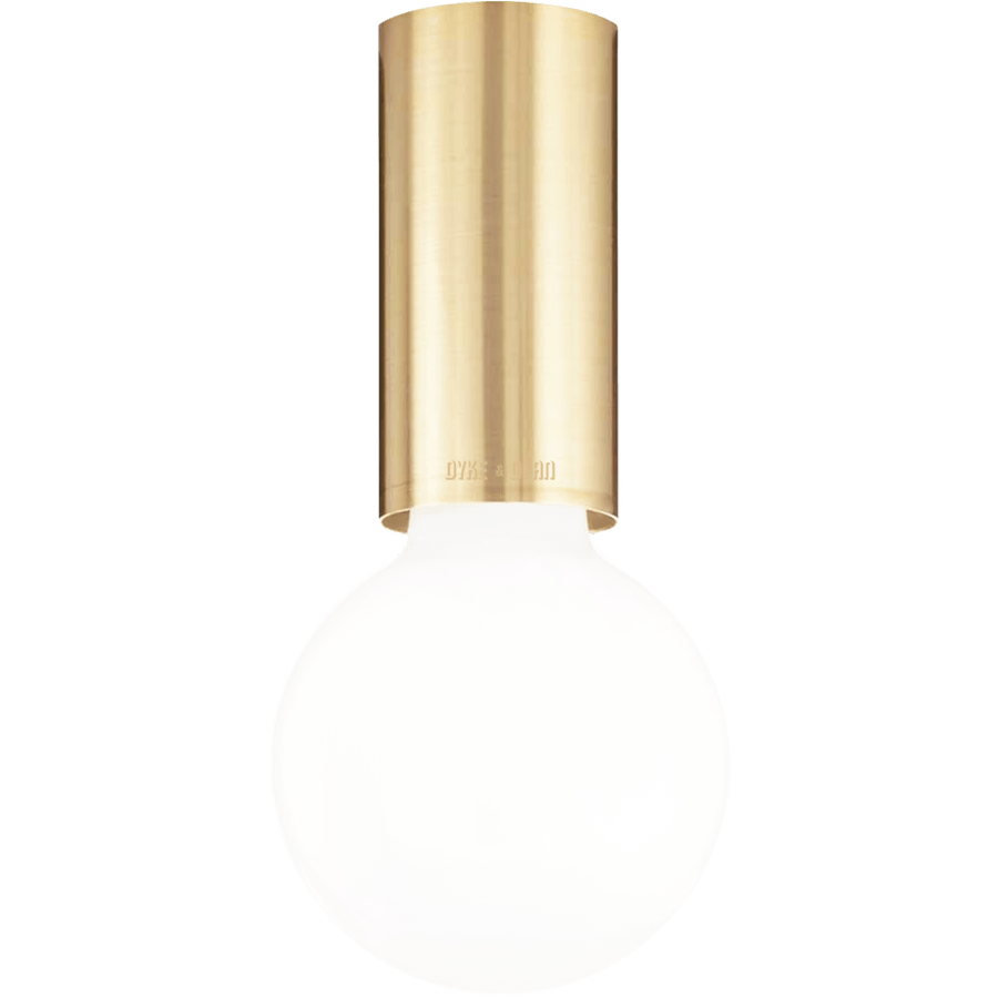 CEILING CYLINDER LAMP BRASS - DYKE & DEAN