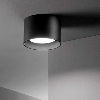 CEILING PUCK LIGHT BLACK - CEILING LIGHTS - DYKE & DEAN  - Homewares | Lighting | Modern Home Furnishings