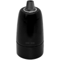 CERAMIC BLACK E14 SCREW BULB HOLDER - DYKE & DEAN
