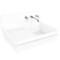 CERAMIC DRAINBOARD SPLASH BACK SINK - DYKE & DEAN