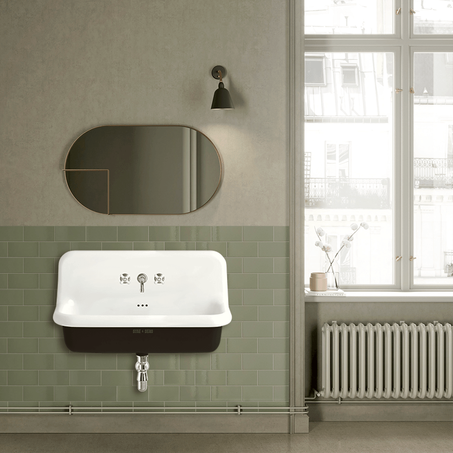 CERAMIC MOUNTED LARGE SINK WHITE - DYKE & DEAN