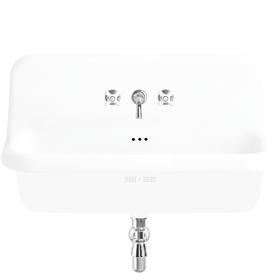 CERAMIC MOUNTED LARGE SINK WHITE - DYKE & DEAN