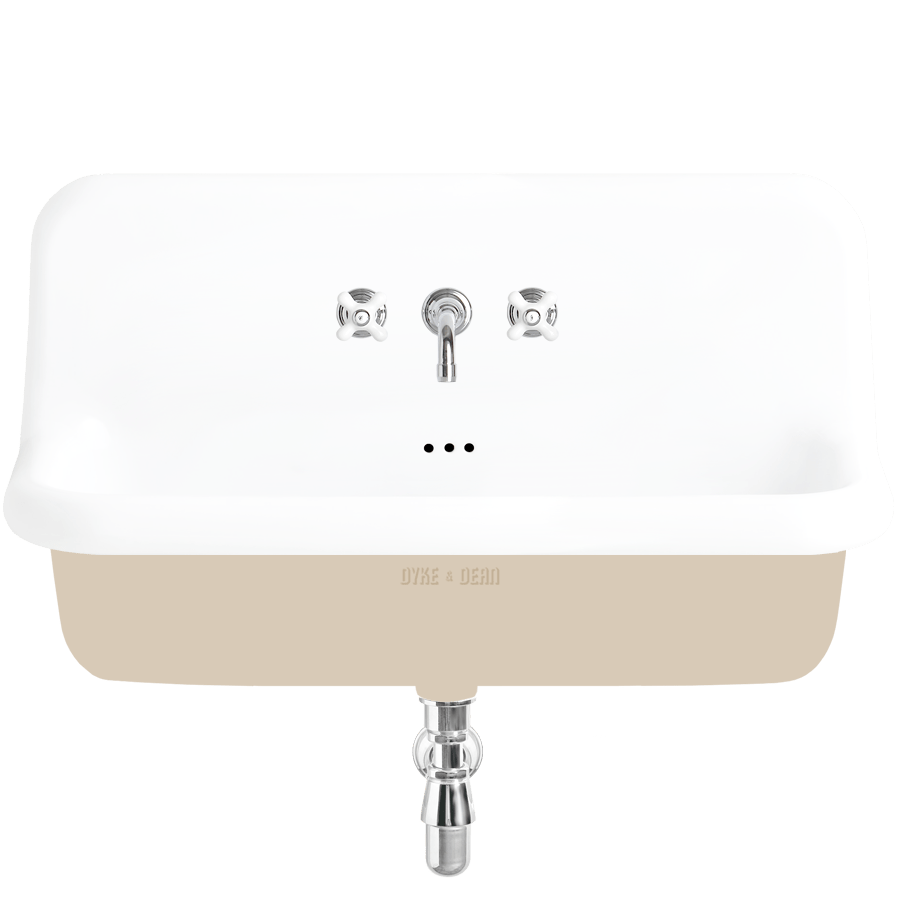 CERAMIC MOUNTED LARGE SINK WHITE - DYKE & DEAN