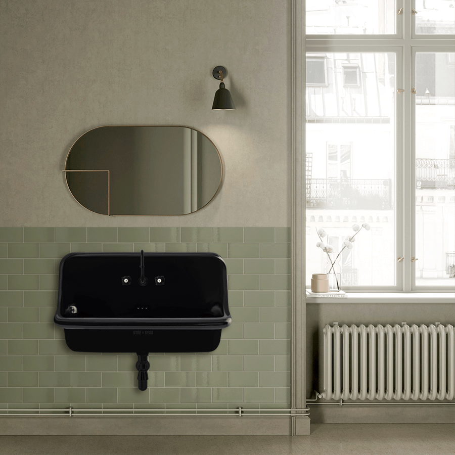 CERAMIC MOUNTED LARGE SINK WITH COLOUR OPTIONS - DYKE & DEAN