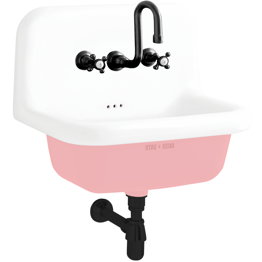 CERAMIC MOUNTED MEDIUM SINK WHITE - DYKE & DEAN