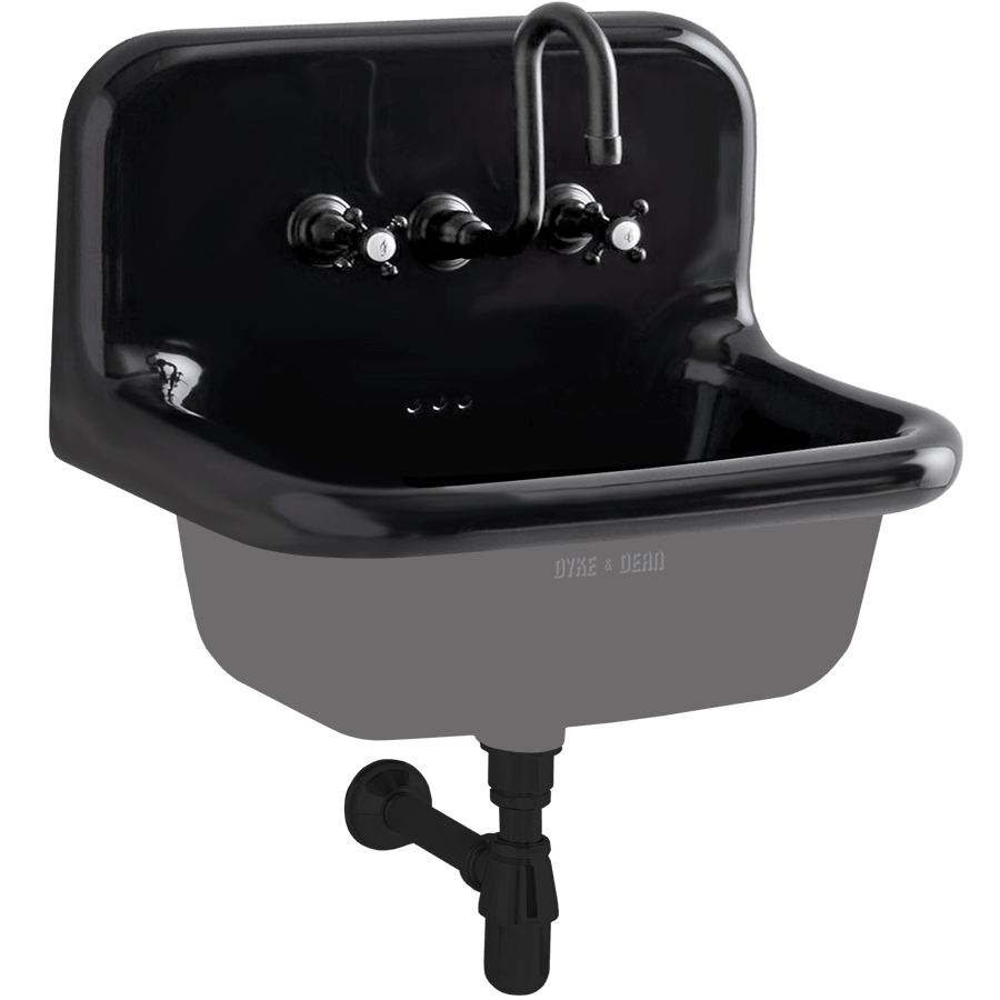 CERAMIC MOUNTED MEDIUM SINK WITH COLOUR OPTIONS - DYKE & DEAN