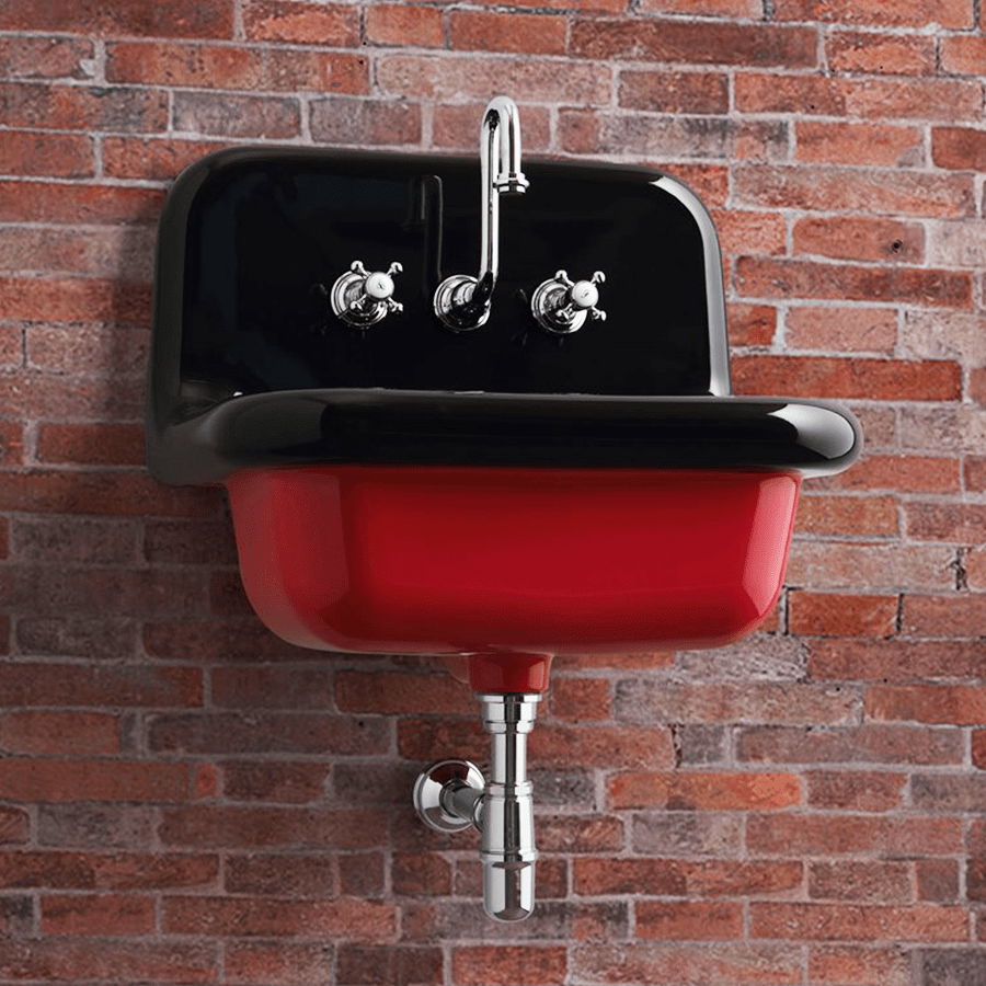 CERAMIC MOUNTED MEDIUM SINK WITH COLOUR OPTIONS - DYKE & DEAN
